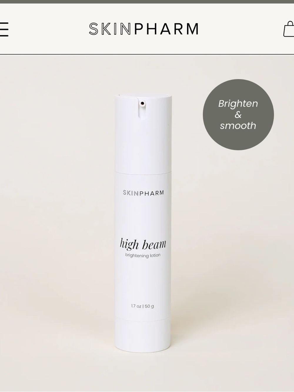 Skinpharm High Beam Brightening Medical Grade Lotion - NWT sealed - Picture 4 of 7